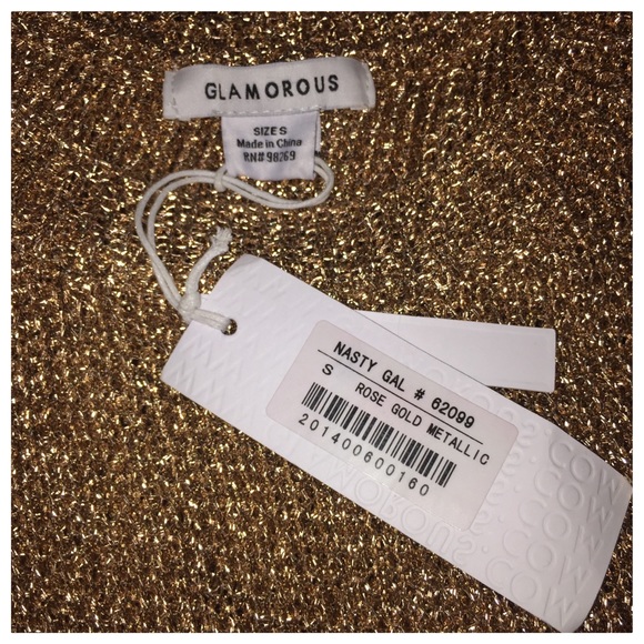 Nasty Gal Rose Gold Metallic Top - Picture 5 of 6